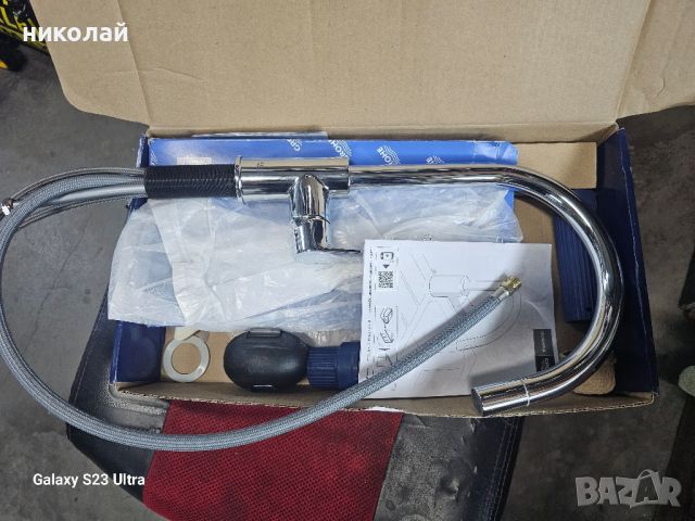 Кухненски смесител с висок издърпващ се чучур GROHE

, снимка 4 - Други - 46731103