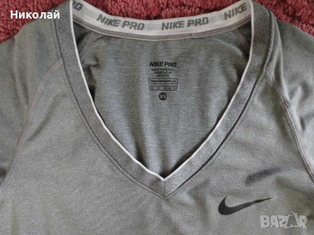nike pro-fitted v-neck, снимка 12 - Тениски - 25371547