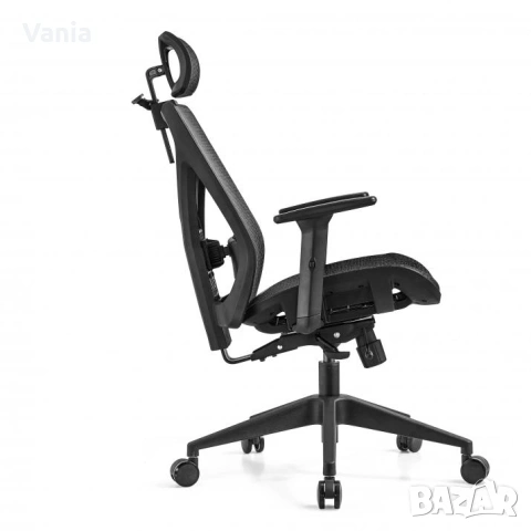 Ергономичен офис стол Vancouver с много опции за регулиране - Черен, снимка 2 - Столове - 53663186