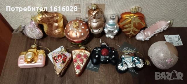 Уникални и красиви стъклени играчки за елха., снимка 2 - Декорация за дома - 43370319