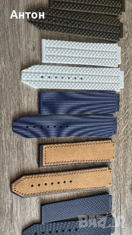 Продавам нови HUBLOT каишки от висококачествен каучук' и закопчаване (пеперуда), снимка 5 - Мъжки - 51145460