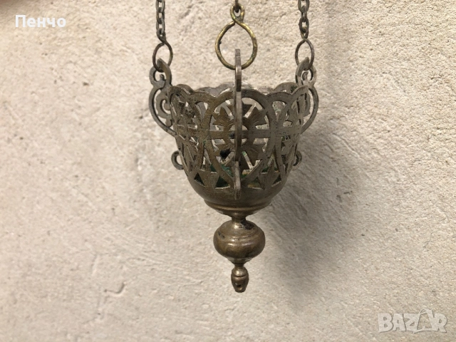 старо бронзово кандило, снимка 11 - Антикварни и старинни предмети - 34869091