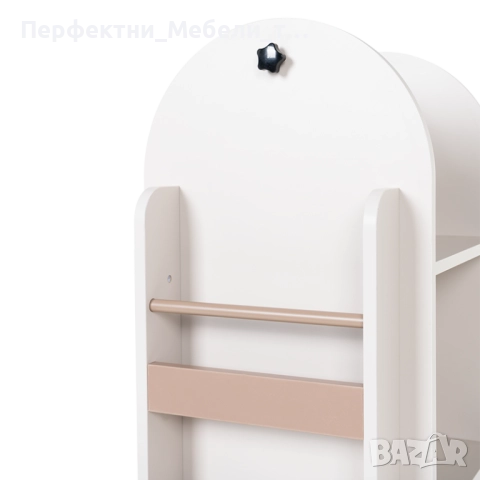 Въртяща се дизайнерска лавица-въртящ се стилаж,въртяща се етажерка в капучино,здрава,висока етажерка, снимка 3 - Етажерки - 52708125