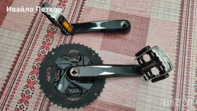 Алуминиеви  курбели Shimano заедно с педалите, снимка 4 - Части за велосипеди - 46411031