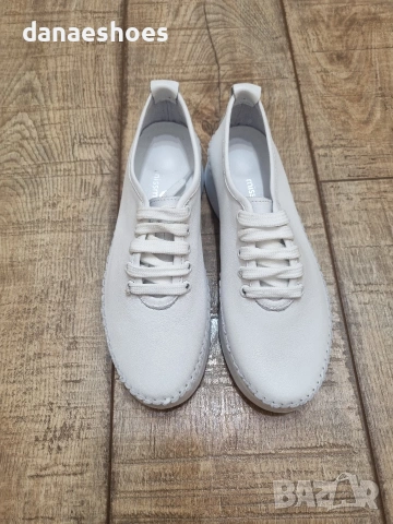 Дамски обувки от естествена кожа в бяло , снимка 6 - Дамски ежедневни обувки - 53890962