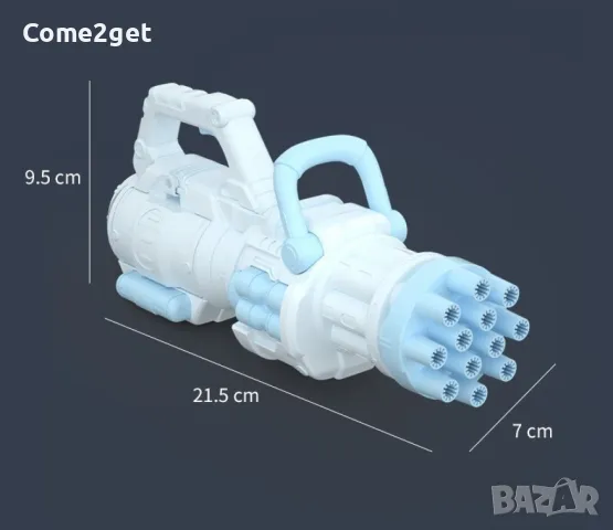 Модерен пистолет за сапунени балончета с батерии и удобна дръжка / Цвят: Син, Розов, снимка 5 - Електрически играчки - 48543357