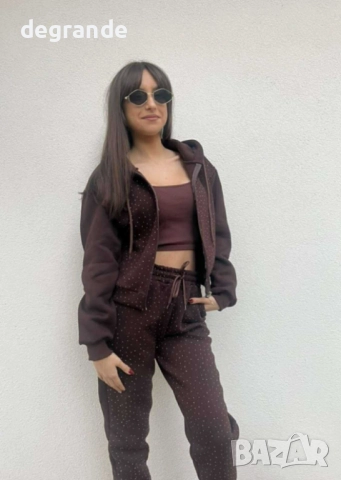 Ватиран дамски екип с Камъчета  С М Л размер  , снимка 2 - Спортни екипи - 52573814