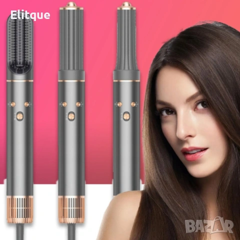 Мощен сешоар 5 в 1 — бързо сушене и професионално стилизиране с йонизация за блестяща и гладка коса, снимка 3 - Сешоари - 53326233