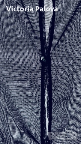 Ефирна черна блуза тюл с дантела, снимка 5 - Корсети, бюстиета, топове - 52234601