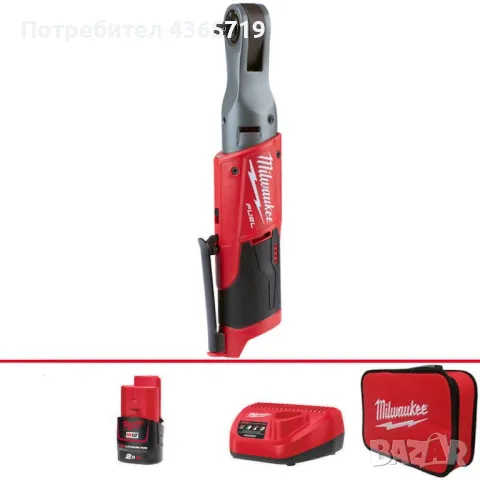 Акумулаторна тресчотка MIlwaukee M12 FHIR38LR-0/ 12V, снимка 1 - Винтоверти - 48784521