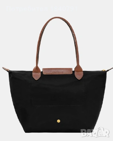 Longchamp – нова – с етикети, черна, М, дълги дръжки, снимка 3 - Чанти - 54266998