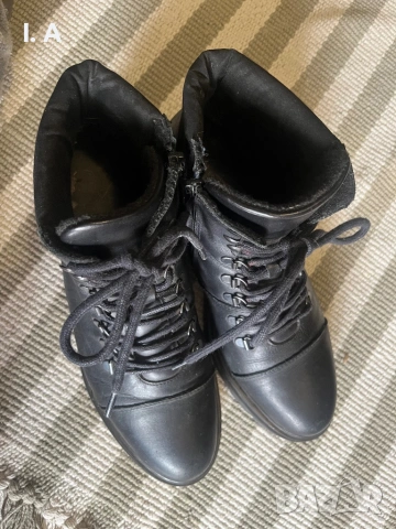 Кожени боти 40 номер, снимка 4 - Дамски боти - 53882276