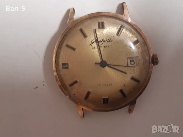 Рядък ръчен мъжки часовник GUB-GLASHUTTE- 26 камъка, снимка 2 - Антикварни и старинни предмети - 54132969