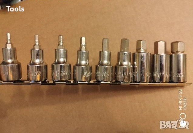 SATA 9броя 1/2 Шестогрaми вложки камъни комплект, снимка 2 - Гедорета - 52883693