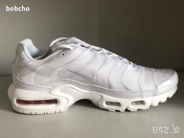 Original Nike Air Max Plus Tuned 1 TN White Leather Trainers Shoes AJ2029 100, снимка 5 - Маратонки - 46696200