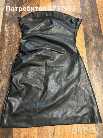 Кожена рокля,Zara, снимка 2 - Рокли - 53478786