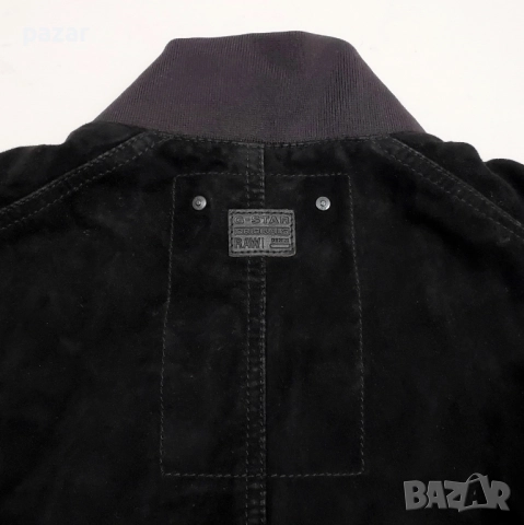 G-STAR RAW BATT Оригинално Мъжко Кожено Яке Велур M-L, снимка 6 - Якета - 51945244