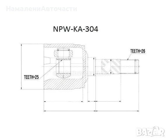 Предно дясно вътрешно каре 0K01222520A NPWKA304 Kia