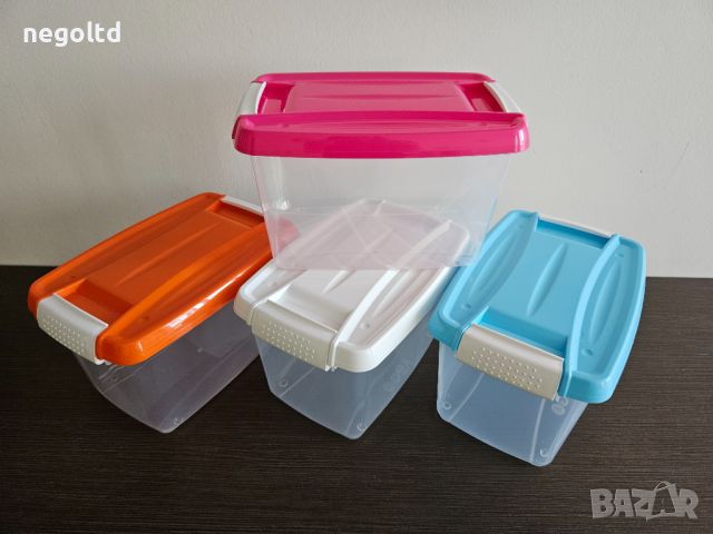 Пластмасова прозрачна кутия с капак 5 и 9 литра ❤ Кутия за лего/Кутия за играчки/Кутия за пъзели, снимка 1 - Други - 46387254