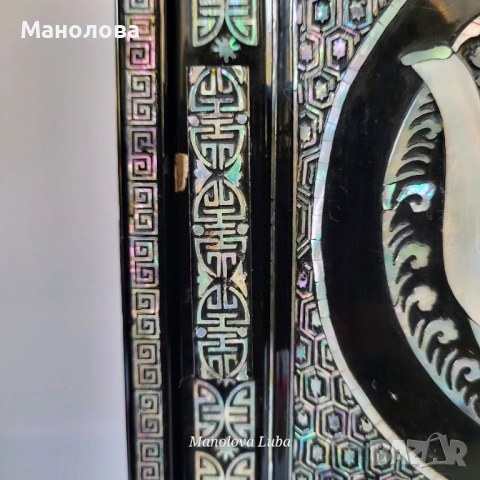 Корейска кутия за бижута инкрустирана със седеф., снимка 17 - Антикварни и старинни предмети - 51900483