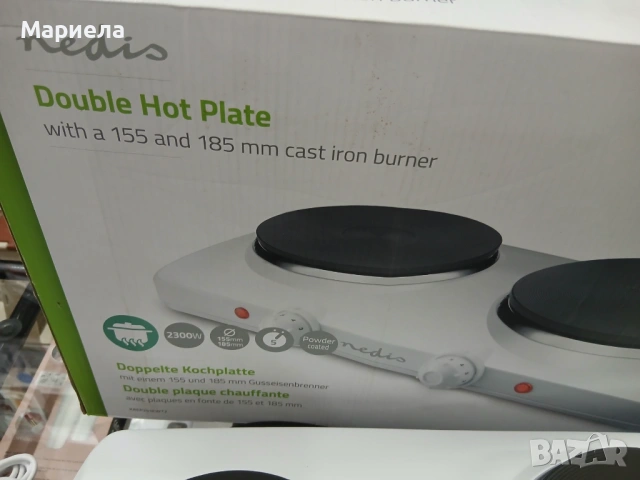 Електрически котлон, Двоен, 2300W 155/185 мм, Nedis, снимка 2 - Котлони - 53520798