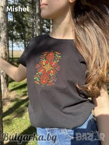 Бродирани тениски с шевици , снимка 2 - Тениски - 52888347