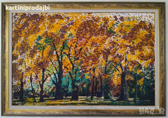 Голяма маслена картина рисувана с маслени бои върху платно, снимка 2 - Картини - 49997940