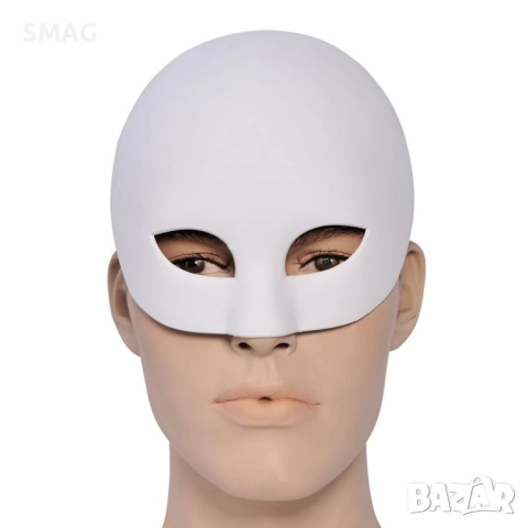 Хелоуин / Halloween дамска маска половин глава бяла_1113865, снимка 2 - Други - 52139572
