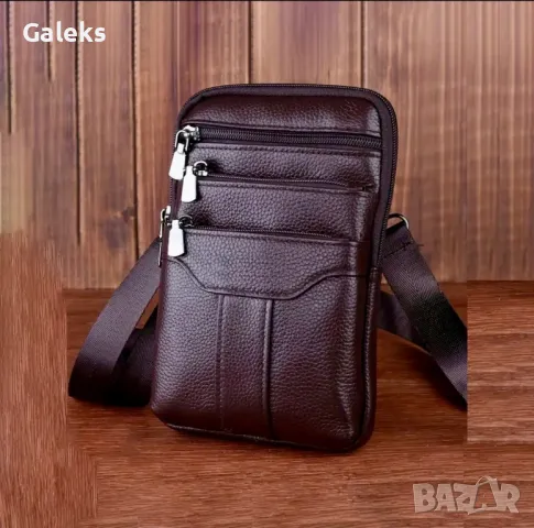 Малки, Удобни и Компактни, дисплей чантички - Черна естествена кожа!, снимка 2 - Чанти - 50087382