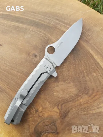 Сгъваем джобен нож Spyderco SpyMyto,Micarta/Titanium, снимка 9 - Ножове - 49294972