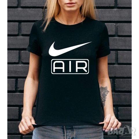 Nike Air/ Найк Еър мъжка, дамска, детска тениска, памучна фланелка, зелена, бяла, черна , снимка 3 - Тениски - 54098725