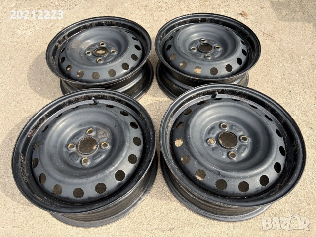 4 броя железни джанти за Toyota Yaris 15, снимка 4 - Гуми и джанти - 53924799