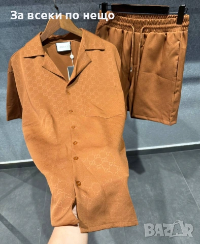 Gucci Мъжки Летен Екип Тениска И Къси Панталонки👕🩳Мъжки Къс Комплект Код Mens P.203, снимка 4 - Спортни дрехи, екипи - 53921690