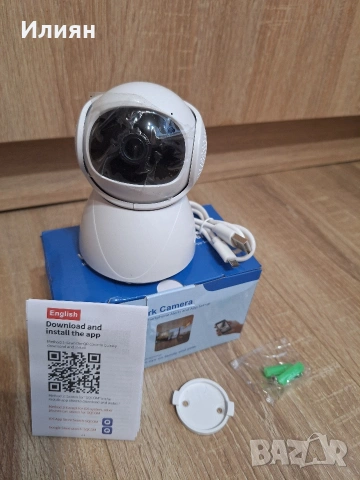 WiFi камера за видеонаблюдение – въртяща, нощно виждане, снимка 2 - IP камери - 53841042