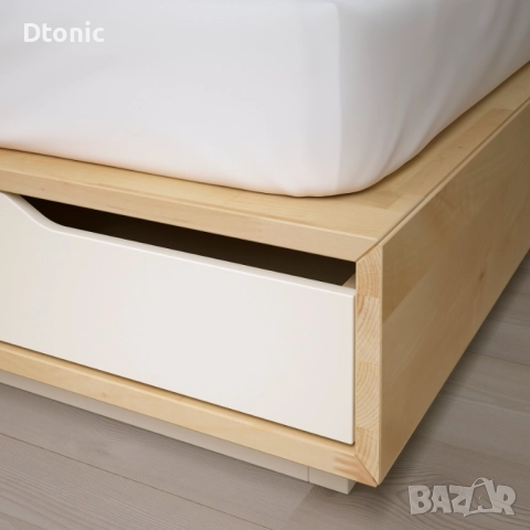 Легло IKEA MANDAL 140 x 200 (4 чекмеджета)  + Матрак IKЕA Hovag, снимка 3 - Спални и легла - 52437049