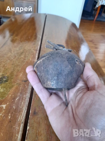 Стар звънец,хлопка,чан #5, снимка 4 - Други ценни предмети - 50715811