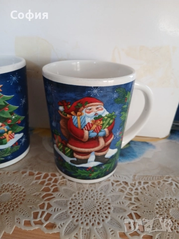 порцеланови чаши коледни, снимка 2 - Чаши - 52797988
