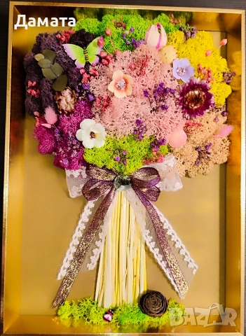 Картини букети/Дървото на живота/моливник и други със скандинавски мъх, снимка 13 - Картини - 39997323