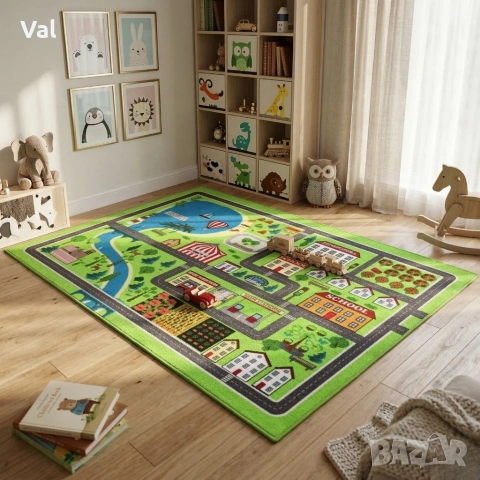 Детски килим за игра 120х160см - Различни дизайни, Противоплъзгащ и миещ се