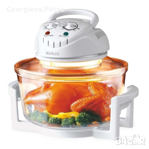 Комбинирана 2в1 халогенна фурна и еър фрайър MFC-1200,1400W,12 л.