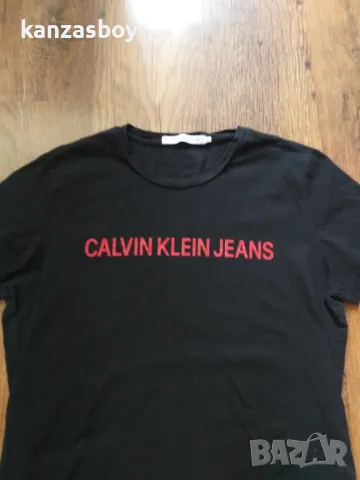 CALVIN KLEIN JEANS - страхотна мъжка тениска ХЛ, снимка 4 - Тениски - 46820704