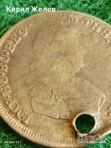 Сребърна монета 7 кройцера 1776г. Мария Терезия Австрия за КОЛЕКЦИЯ 52884, снимка 2 - Нумизматика и бонистика - 53107044