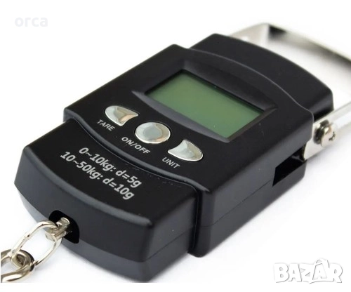 Кантар до 50 кг – Електронна везна с линиика за риболов и пътуване, снимка 3 - Такъми - 51822440