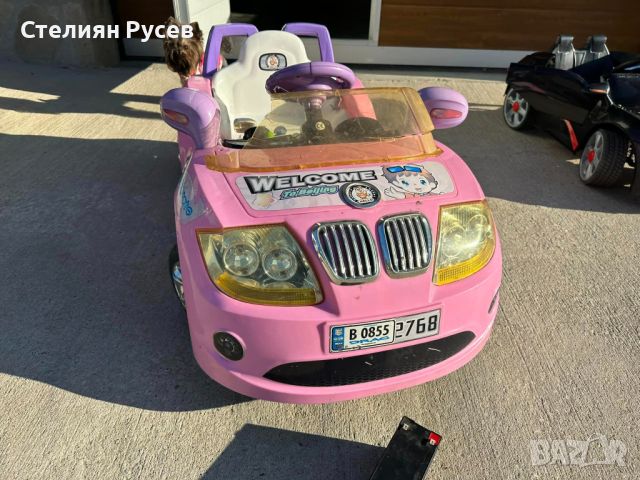 електрическа детска акумулаторна количка / кола / розова - цена 90лв -детето кара само колата -БЕЗ д, снимка 5 - Коли, камиони, мотори, писти - 45860002