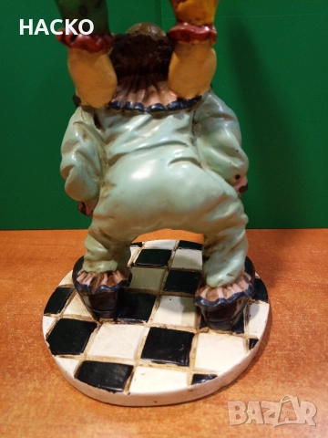 Стара Статуетка на Два Клоуна от Полиризин Valentino/Италия, снимка 6 - Статуетки - 52577268