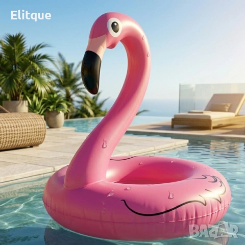 Надуваем пояс Фламинго 90 см – стабилен и стилен аксесоар за плаж и басейн, издръжлив PVC дизайн, снимка 7 - Декорация за дома - 54219613