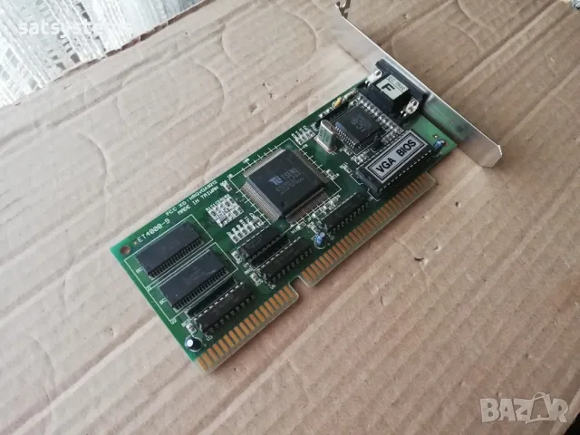 Видео карта Tseng Labs ET4000AX 16-bit 512KB ISA, снимка 4 - Видеокарти - 47455028