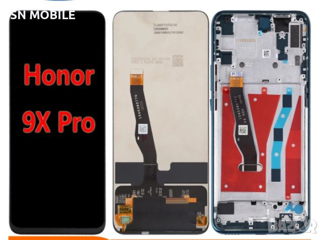 Дисплей за Honor 9X Pro / HLK оригинал с черна рамка, снимка 1 - Резервни части за телефони - 46271305
