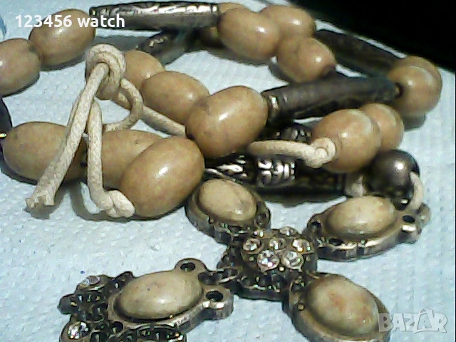 стар посребрен гердан сес голам кръст, снимка 5 - Антикварни и старинни предмети - 53652219