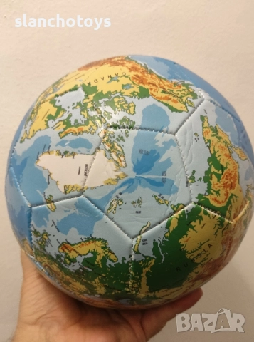 Футболна топка глобус, размер- 21,5см